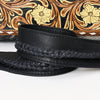 ADBGA512 American Darling Hand Tooled Leather & Hair-On Cowhide Hobo Bag Fringe