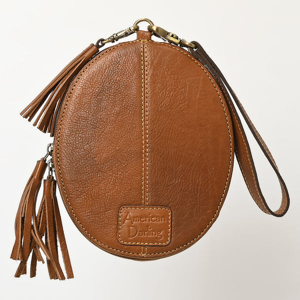 ADBGA516 American Darling Western Leather Hand Tooled Floral Carved Wristlet Bag