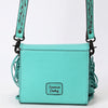 ADBGZ811 Hand-Tooled Mini Crossbody Bag - Western Floral Inlay with Fringe & Tooled Strap