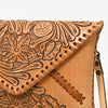 ADBG1109 American Darling Hand-Tooled Genuine Leather Western Envelope Bag Floral Carved Crossbody
