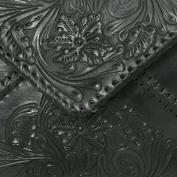 ADBG1109 American Darling Hand-Tooled Genuine Leather Western Envelope Bag Floral Carved Crossbody