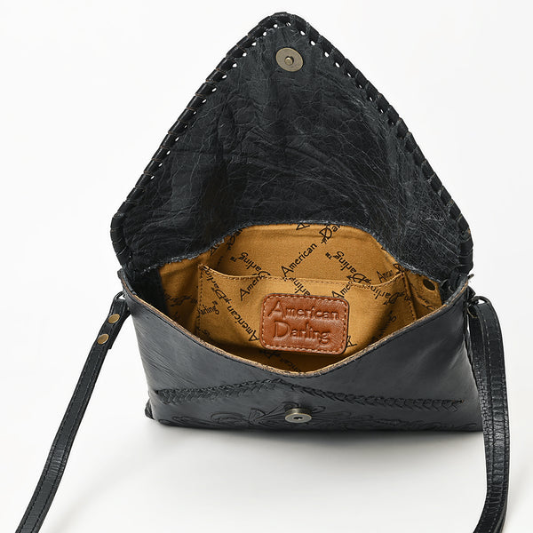 ADBG1109 American Darling Hand-Tooled Genuine Leather Western Envelope Bag Floral Carved Crossbody
