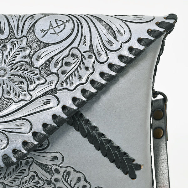 ADBG1109 American Darling Hand-Tooled Genuine Leather Western Envelope Bag Floral Carved Crossbody