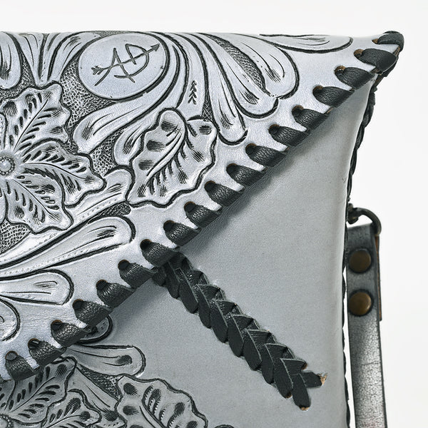ADBG1109 American Darling Hand-Tooled Genuine Leather Western Envelope Bag Floral Carved Crossbody