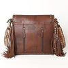 ADBGA526 American Darling Western Leather Hand Woven Saddle Blanket Cross body Bag