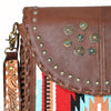 ADBGA526 American Darling Western Leather Hand Woven Saddle Blanket Cross body Bag