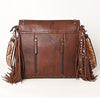 ADBGA526 American Darling Western Leather Hand Woven Saddle Blanket Cross body Bag