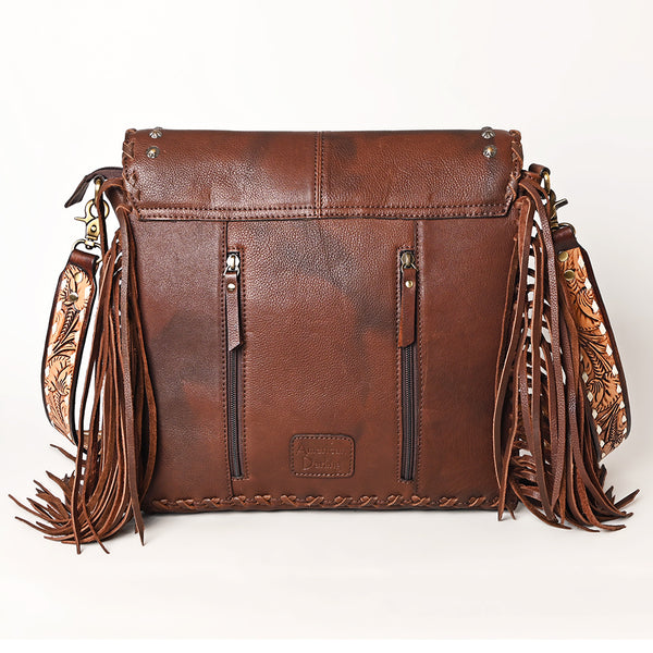 ADBGA526 American Darling Western Leather Hand Woven Saddle Blanket Cross body Bag