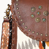ADBGA526 American Darling Western Leather Hand Woven Saddle Blanket Cross body Bag