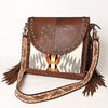 ADBGA526 American Darling Western Leather Hand Woven Saddle Blanket Cross body Bag