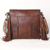 ADBGA526 American Darling Western Leather Hand Woven Saddle Blanket Cross body Bag