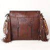ADBGA526 American Darling Western Leather Hand Woven Saddle Blanket Cross body Bag