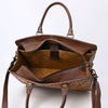ADBG1429 American Darling Hand-Tooled Genuine Leather Western Tote Bag | Floral Carved Artisan Design
