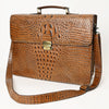ADBG1430 American Darling Crocodile Embossed Genuine Leather Western Briefcase Bag | American Darling Work Tote