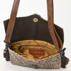 ADBG1434 American Darling Hair-On Cowhide Genuine Leather Western Crossbody Bag with Fringe