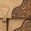ADBG1436 American Darling Hand-Tooled Genuine Leather Western Briefcase Bag | Genuine Suede & Buckstitch Artisan Design
