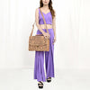 ADBG1437 American Darling Western Hand-Tooled Leather Briefcase Bag Floral Carved Genuine Leather Work Bag