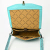 ADBG1437 American Darling Western Hand-Tooled Leather Briefcase Bag Floral Carved Genuine Leather Work Bag