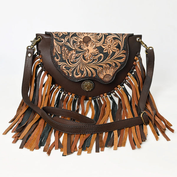 ADBGA540 American Darling Western Leather Small Cross body Bag Hand Tooled Floral