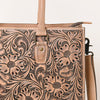 ADBG1158 American Darling Floral Tooled Leather Tote -Western Crossbody Bag