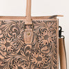 ADBG1158 American Darling Floral Tooled Leather Tote -Western Crossbody Bag