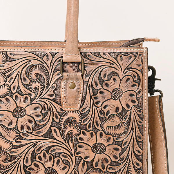 ADBG1158 American Darling Floral Tooled Leather Tote -Western Crossbody Bag
