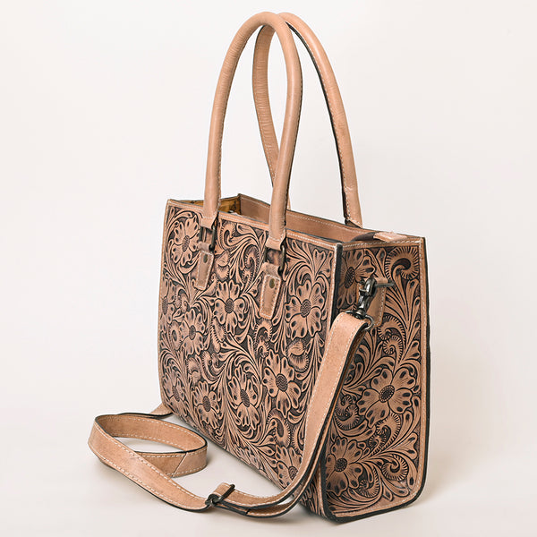 ADBG1158 American Darling Floral Tooled Leather Tote -Western Crossbody Bag