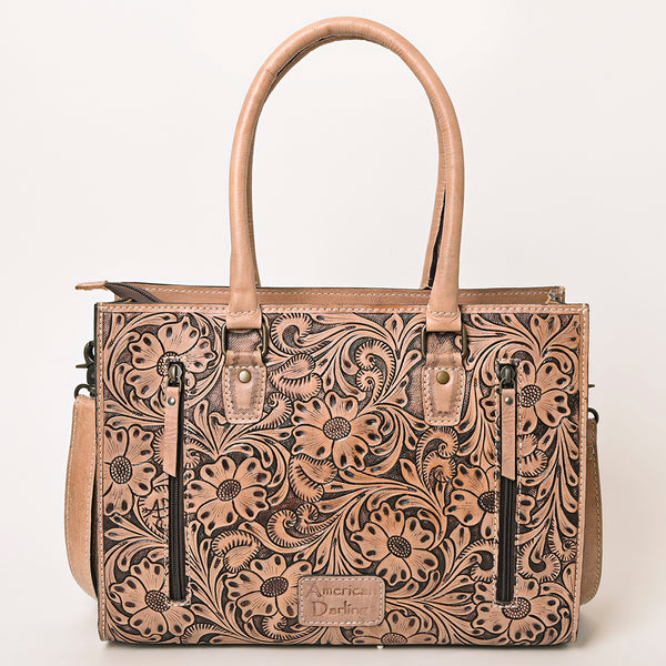 ADBG1158 American Darling Floral Tooled Leather Tote -Western Crossbody Bag