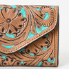OHG161 WalletHand Tooled Genuine Leather women bag western handbag purse