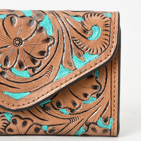 OHG161 WalletHand Tooled Genuine Leather women bag western handbag purse