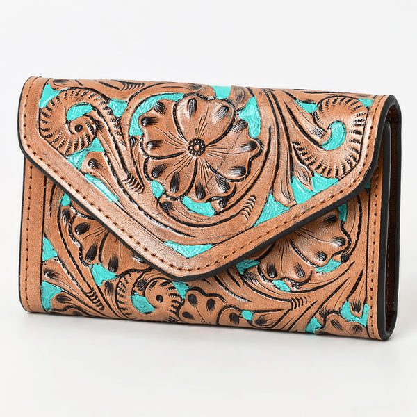 OHG161 WalletHand Tooled Genuine Leather women bag western handbag purse