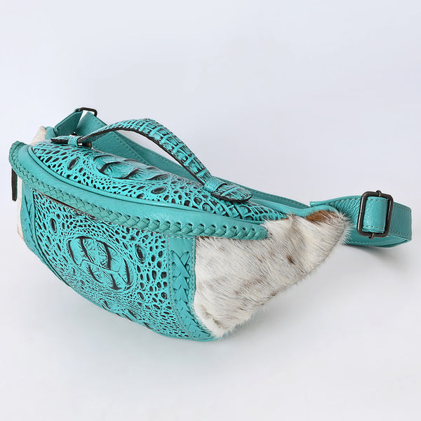 ADBG1441 American Darling Handcrafted Western Leather Fanny Pack Hair-On Cowhide Genuine Leather