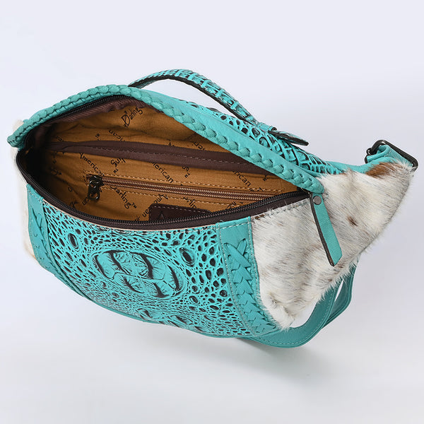 ADBG1441 American Darling Handcrafted Western Leather Fanny Pack Hair-On Cowhide Genuine Leather