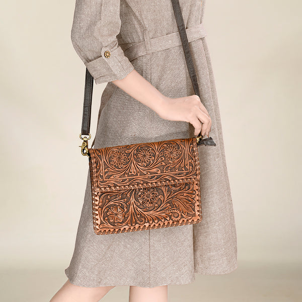 OHA119 Crossbody Genuine Leather women bag western Bag