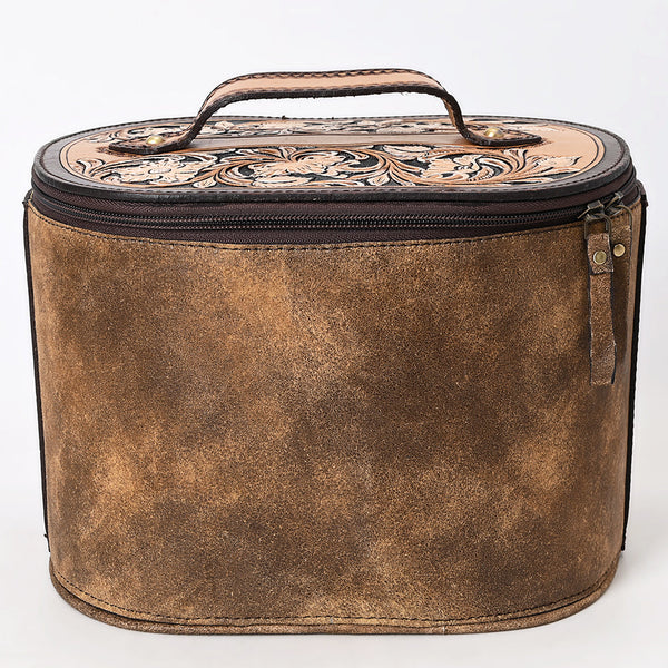 ADBGA411 American Darling Hand Tooled Floral Carved Genuine Leather Jewelry Case