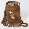 ADBGA556 American Darling Hand Tooled Floral Carved Fringed Leather Chaps Bag