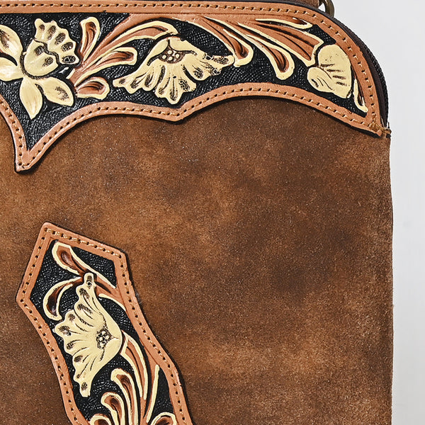 ADBGA556 American Darling Hand Tooled Floral Carved Fringed Leather Chaps Bag