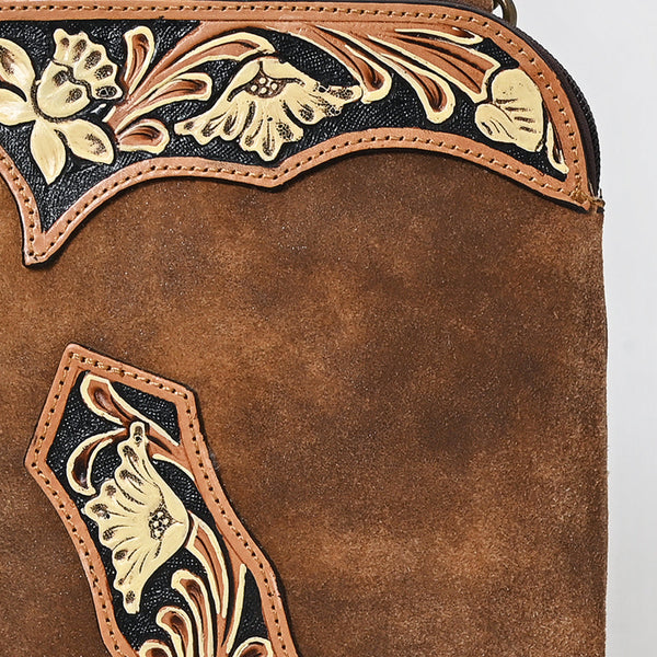 ADBGA556 American Darling Hand Tooled Floral Carved Fringed Leather Chaps Bag