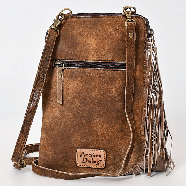 ADBGA556 American Darling Hand Tooled Floral Carved Fringed Leather Chaps Bag