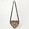 ADBGA425 Heart-Shaped Hand Tooled Leather Canteen Bag Genuine Western Floral by American Darling