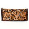ADBGA428 American Darling Floral Hand Tooled Leather Western Long Wallet