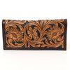 ADBGA428 American Darling Floral Hand Tooled Leather Western Long Wallet