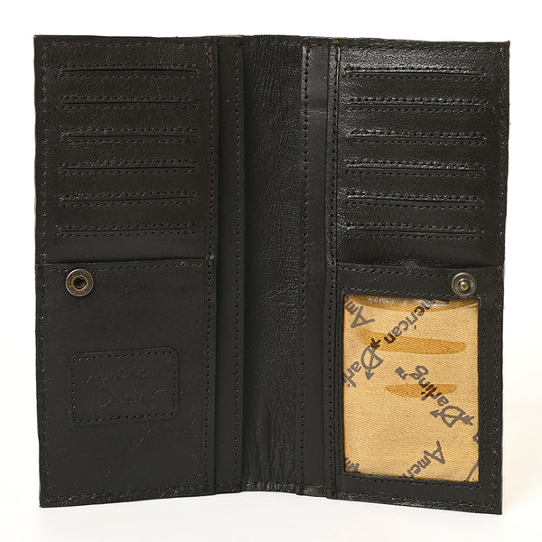 ADBGA428 American Darling Floral Hand Tooled Leather Western Long Wallet