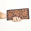 ADBGA428 American Darling Floral Hand Tooled Leather Western Long Wallet