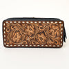 ADBGA453 American Darling Floral Tooled Leather Cowhide Jewelry Accessory Case
