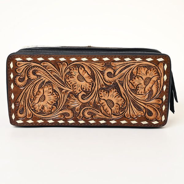 ADBGA453 American Darling Floral Tooled Leather Cowhide Jewelry Accessory Case