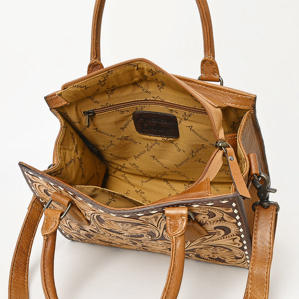 ADBG1453 American Darling Tooled Leather Tote | Floral Carved Crossbody