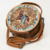 ADBG1457 American Darling Tooled Leather Canteen Bag | Barrel Racing Western Purse