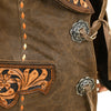 ADBZ055 American Darling Vintage Leather Waistcoat with Hand-Tooled Leather Art