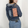 ADBG1132 American Darling Hand Tooled Floral Leather Clutch & Crossbody Wallet